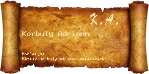 Korbuly Adrienn névjegykártya